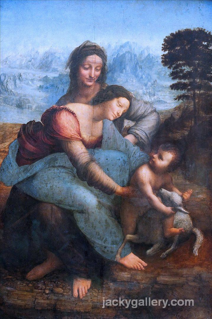 The Virgin and Child with St Anne, Leonardo Da Vinci's high quality hand-painted oil painting reproduction